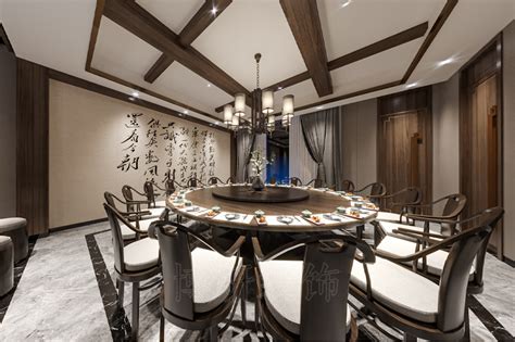 杭州饭店装修设计公司案例效果图 - 哔哩哔哩