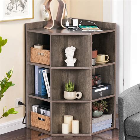 BaPiPro Corner Cabinet, Storage Cabinet with USB | Ubuy India