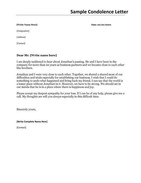 What To Write In A Condolence Card - Free Printable