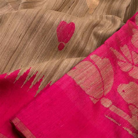 Handloom Bengal Tussar Silk Sarees - Printed & Block Printed – Avishya.com