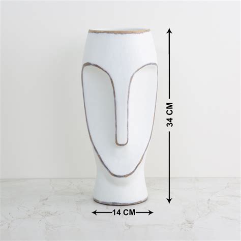 Buy Marshmallow Solid Face Vase from Home Centre at just INR 1799.0