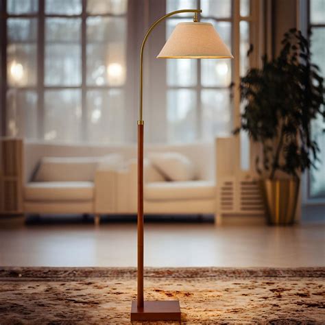 G-SAFAVA 63.25" Gold Floor Lamp for Living Rooms Tall Arc Standing ...