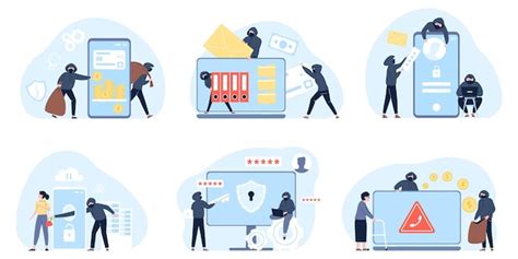 Information hacking security money and hacks computer cartoon internet ...