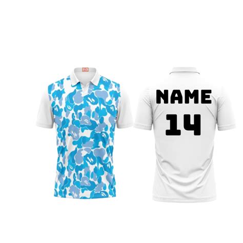 Next Print Customized Polo Neck White Jersey NPTS35