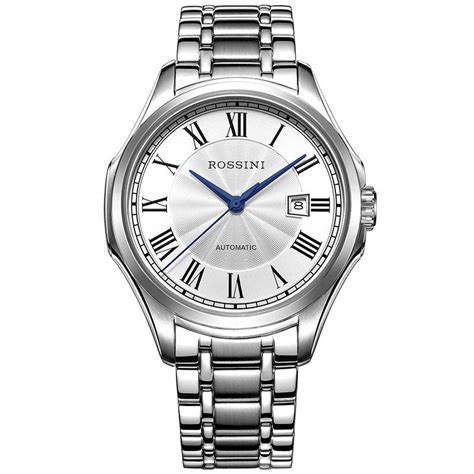 罗西尼(ROSSINI)手表公务系列商务风格情侣对表钢带男士机械腕表5699（一口价）_罗西尼