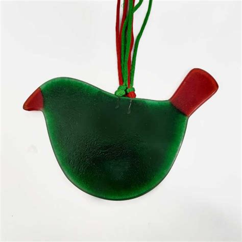 Little Quirky Studio Glass Hanging Birds - Green Red – Namrata Kedia Design