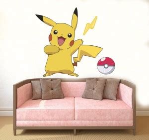 indra graphics 58 cm Pikachu Pokemon Self Adhesive Sticker Price in ...