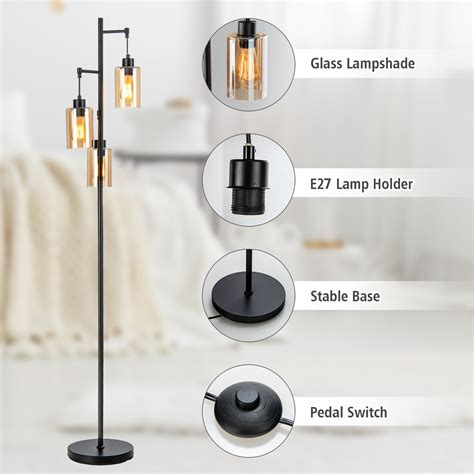 Freestanding 3 Head Floor Lamp