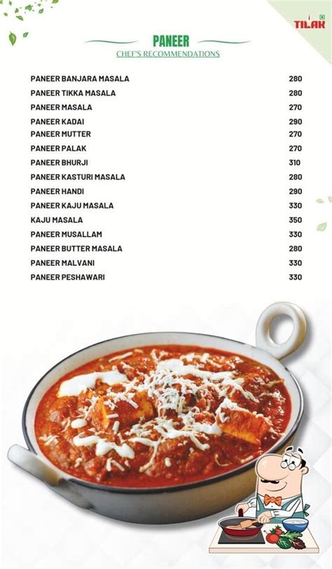 Menu at Hotel Tilak Pure Veg Restaurant Banquet and Rooms, Pimpri-Chinchwad