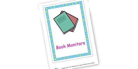Book Monitor label - Book Labels Primary Resources - Twinkl