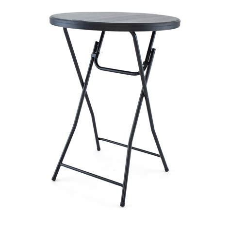 Buy TitanPRO™ 32'' Blow Molded Plastic Folding Cocktail Table - Black ...