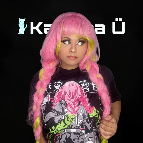 Black Oversized T-shirt - Anime Demon Slayer "Mitsuri" Kashiba Ü ...