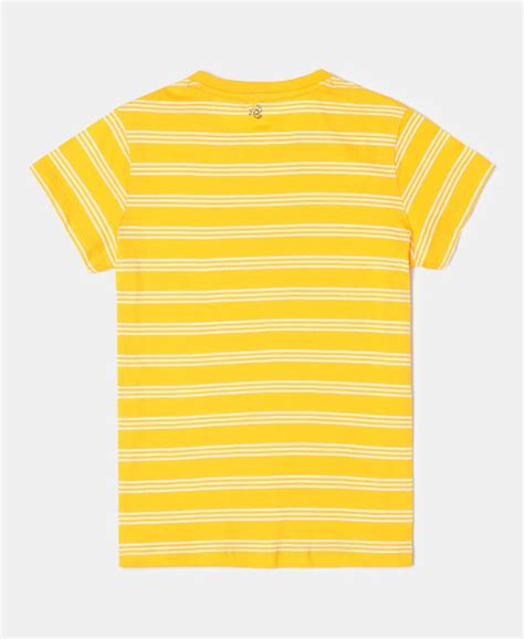 Buy Girl's Super Combed Cotton Striped Short Sleeve T-Shirt - Spectra ...
