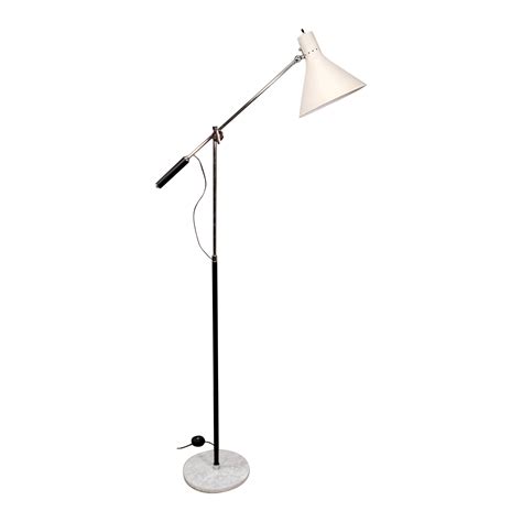 Arteluce Single-Arm White Adjustable Floor Lamp For Sale at 1stDibs