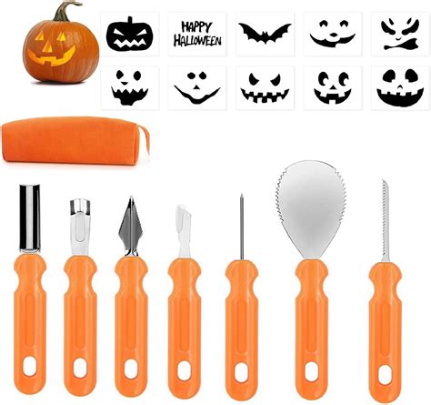 Amazon.com: Professional Halloween Pumpkin Carving Kit, 7pcs/set ...
