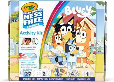 Amazon.com: Crayola Color Wonder Bluey Activity Kit, Mess Free Coloring ...