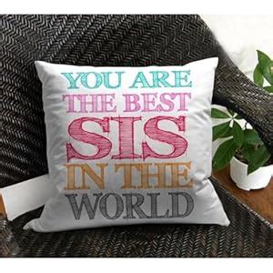 Buy CRAFT MANIACS Best Sister in The World 16 * 16 Pillow with Filler ...