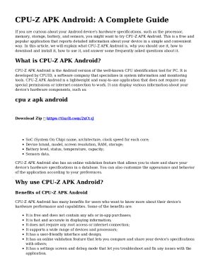 Fillable Online CPU-Z : Device & System info for Android Fax Email ...