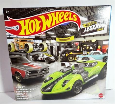 Buy Hot Wheels 2022 Legends 6 pack Multipacks 2 Jet Z, 67 GTO, Bone ...