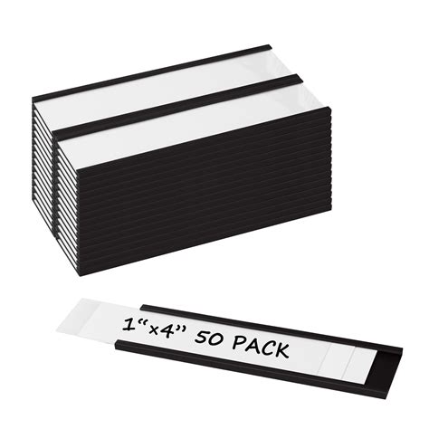 Snapklik.com : Realth C Channel Magnetic Label Holders 50 Pack 1 X 4