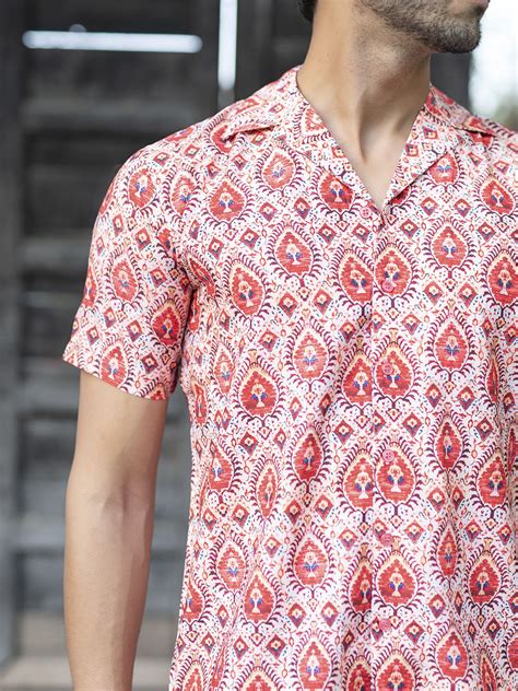 Buy Multi Printed Cuban Collar Crepe Co-ord Set | Tistabene