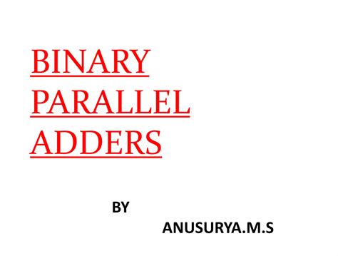 Image result for Parallel Binary Adder Design