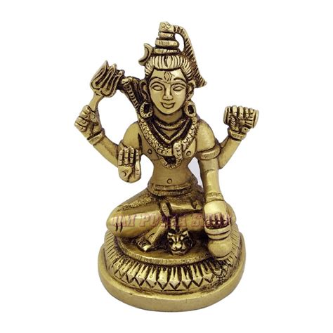 Chaturbhuj Roop of Lord Shiva Brass Murti