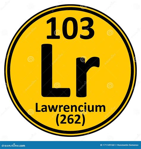 Periodic Table Element Lawrencium Icon Royalty-Free Illustration | CartoonDealer.com #171149160