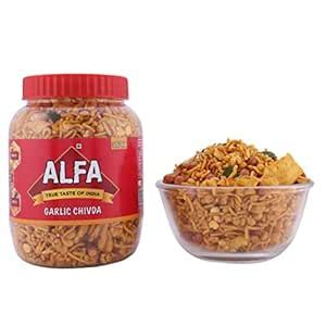 Alfa Foods and Snacks Garlic Mixture (350 Grams) | Garlic Chiwda ...