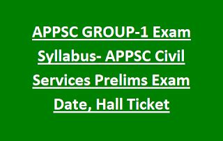 APPSC GROUP-1 Exam Syllabus- APPSC Civil Services Prelims Exam Date ...