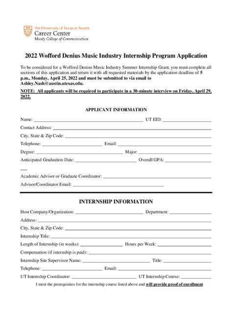 Fillable Online Wofford Denius UTLA Center for Entertainment and Media ...