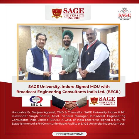 Awards & Ranking of SAGE University Indore, MP