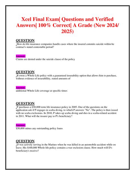 Image result for Life Insurance Test Questions