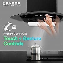 Faber 75cm 1500m³/hr BLDC Autoclean Chimney|Black Matt Filterless|Oil ...