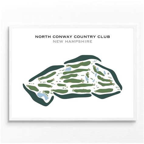 North Conway Country Club, NH Golf Course Map Canvas Art, Golf Gifts ...