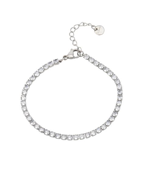 Silver Plated CZ Wraparound Tennis Bracelet – Carlton London Online