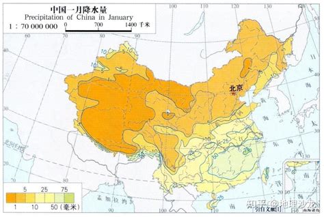 中国气候七月降水量