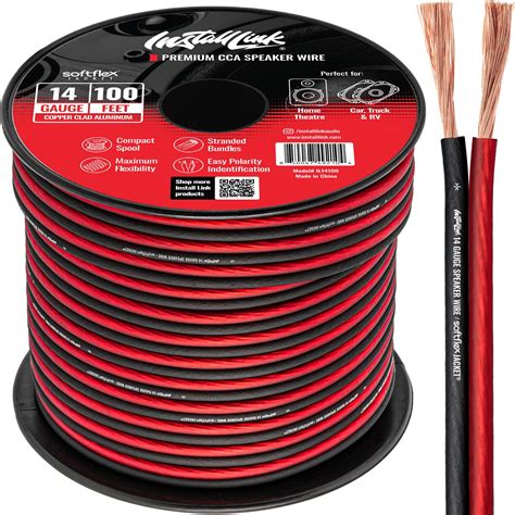 Install Link 14 Gauge Speaker Wire for Car, Home or RV Audio Cable ...