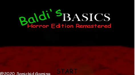 Image result for Basics Remastered Horror Baldi Mod