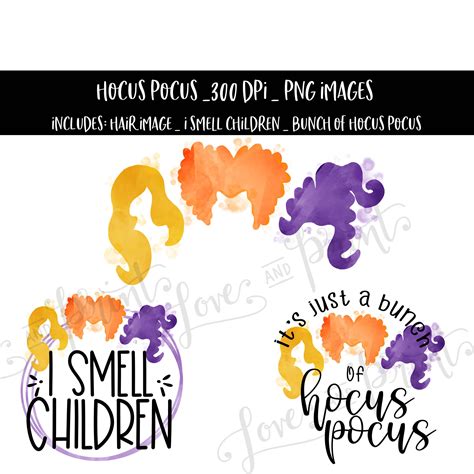 Hocus Pocus PNG Hocus Pocus Clipart Art Sanderson Sisters | Etsy