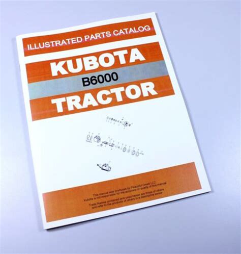 Kubota B6000 Tractor Parts Assembly Manual Catalog India | Ubuy