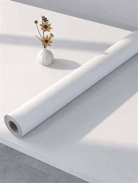 1pc Self-Adhesive Whitewash Wallpaper For Bedroom, Waterproof, Erasable ...