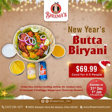Bheema’s Indian Cuisine & Spirits | New Year’s Feast at Butta Biryani ...
