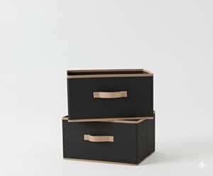 Non-Woven(Set of 2) Foldable Clothing Organisers Storage Box,Dress ...