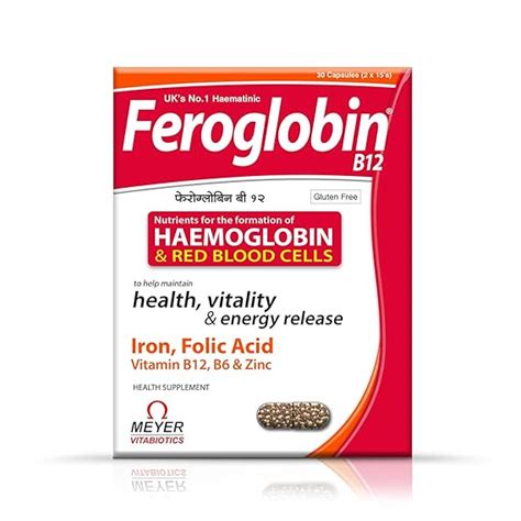 Feroglobin B12 Capsules for Hemoglobin & Red Blood Cell Formation ...