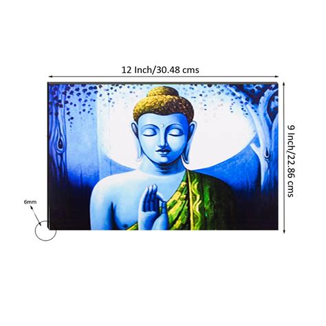 6MM MDF Meditating Lord Buddha Satin Matt Texture UV Art Painting ...