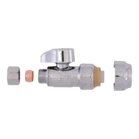 SharkBite 1/2-in Push-to-connect x 3/8-in OD Compression Brass Quarter ...