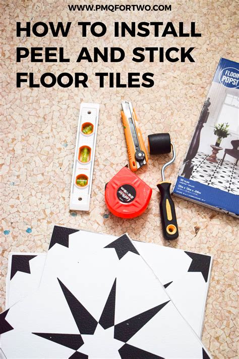 How to install peel and stick floor tile • PMQ for two