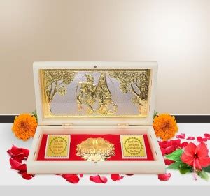 Arnavira Gold Plated Photo Frame with Charan Paduka Pocket Temple ...