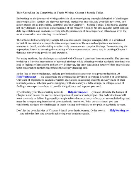 Image result for How to Format Table for Dissertation Chapter 4